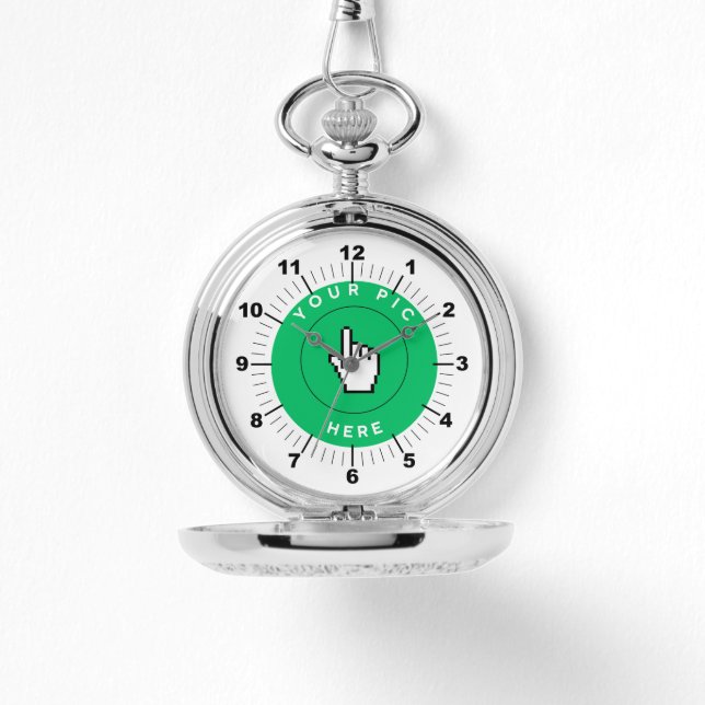 Montre de poche argent - Personnalisé (Recto)