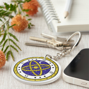 Montre de poche céleste Vector Graphic avec doré