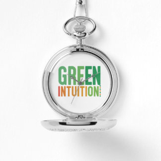Montre de poche d'intuition verte