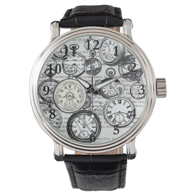Montre de poche victorienne Alice au pays des merv (devant)