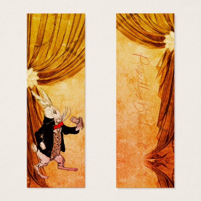 Montre de poche White Rabbit Red Bow | Marque-page (Devant & derrière)