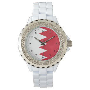 Montre de poignet du drapeau patriotique de Bahreï