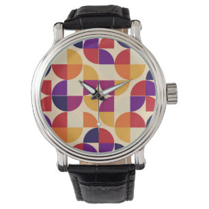 Montre de poignet géométrique Bauhaus moderne