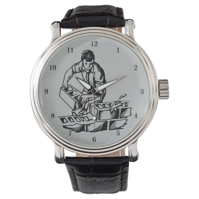 Montre de poignet Mason/Couche de briques très Coo (devant)