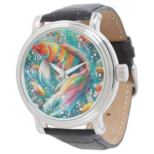 Montre de poisson coloré Koi