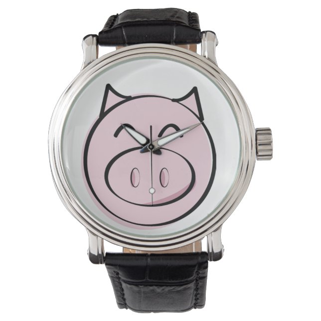 Montre de porc rose (devant)
