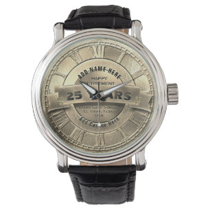 Montre de retraite en or personnalisée