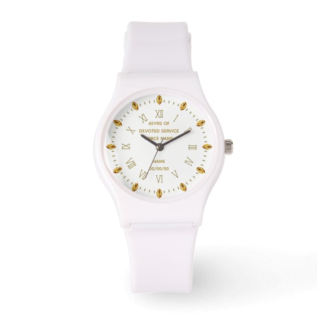 Montre de retraite NURSE personnalisée Or Blanc Él (Recto)