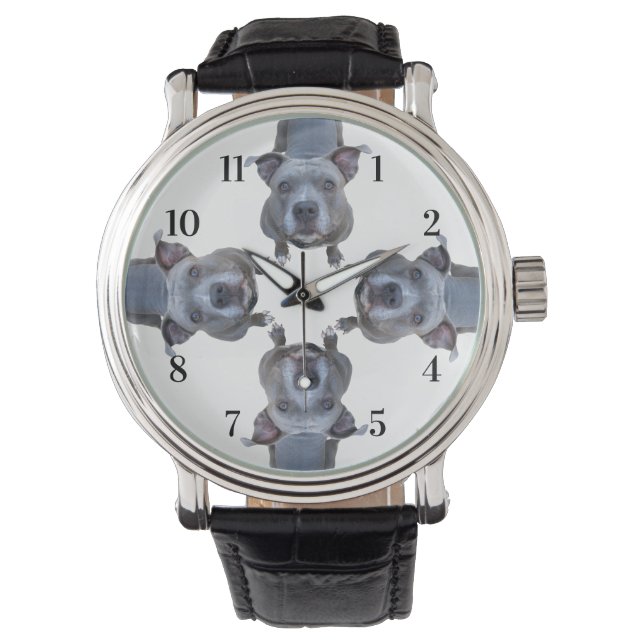 Montre de sangle en cuir numérique pour chien de g (devant)