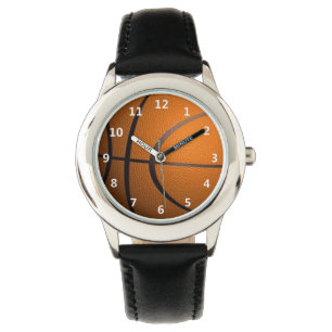 Montre de sport de basket-ball avec chiffres blanc