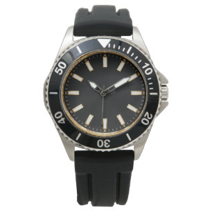 Montre de style élégant et noir pour plongeur 