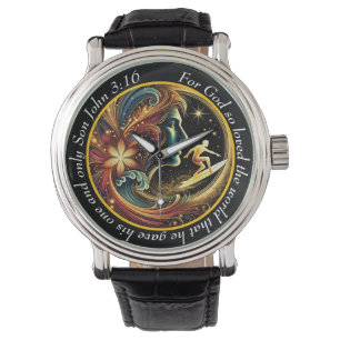 Montre de surfeur Jean 3:16 Voyage océanique Foi