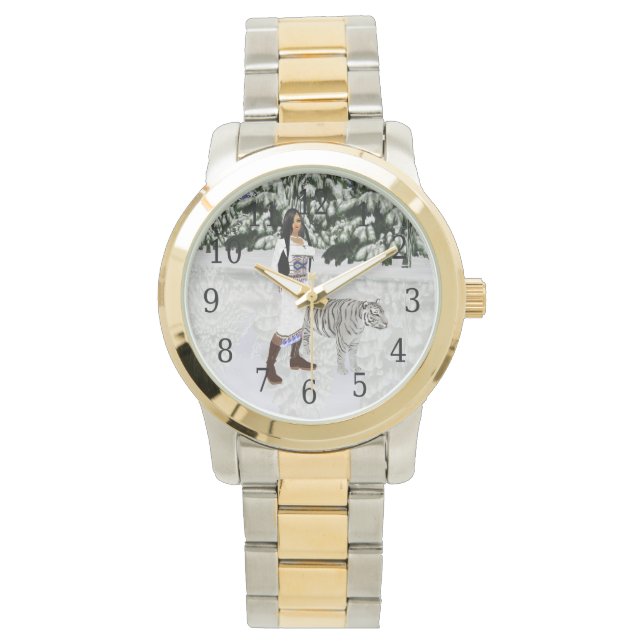 Montre de tigre blanc neige (devant)
