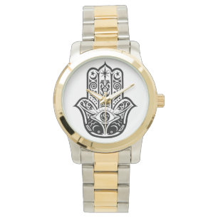 montre de ton d'or et d'argent, hamsa, Fatima