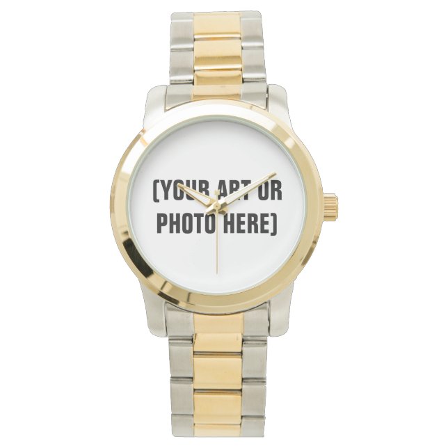 Montre de ton or et argent personnalisable (devant)