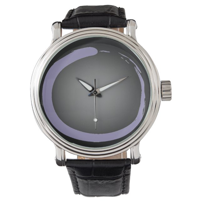 montre de trait de brosse violette (devant)