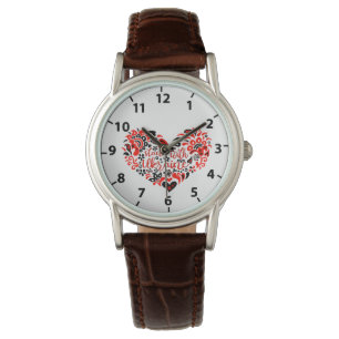 Montre Debout avec l'Ukraine lettrage et cœur