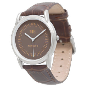Montre Décor Brown Profond Et Riche Personnalisé