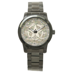 Montre Décor de camouflage Vintage Star Stencil