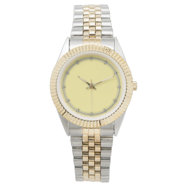 Montre Décor pastel jaune accent doux prêt à customiser (devant)