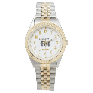 MONTRE DÉDIÉ À DIEU COOL PERSONNALISABLE NOIR TEXTE