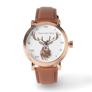 Montre Deer Stag Antlers Animal Hunter Nature Watch