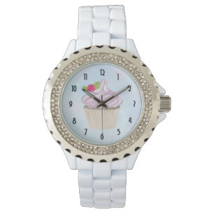 Montre Délicieux brioche rose sur le dessus