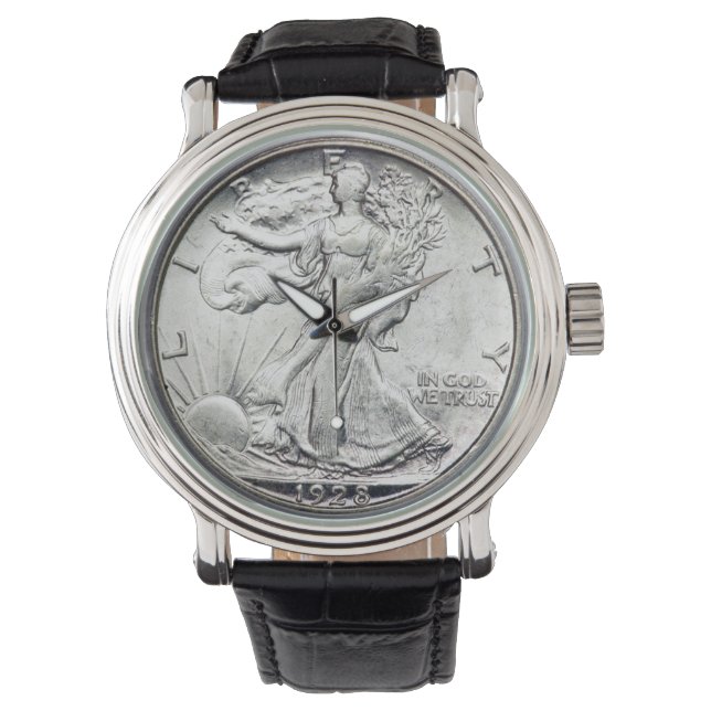 Montre Demi-dollar de la Liberté à pied (devant)