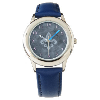 Montre Denim Butterfleur | Papillon bleu Fleur de Lis