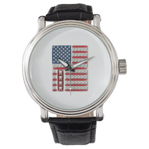 Montre Dentiste Patriotique Dent Drapeau
