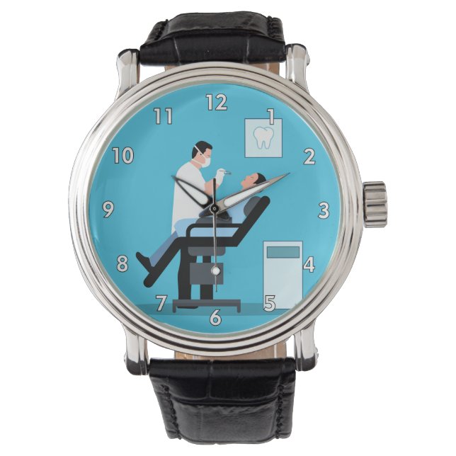 Montre Dentiste très Cool avec un patient au bureau (devant)