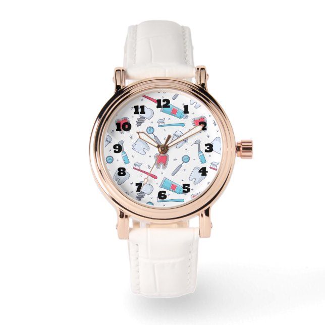 Montre Dents et outils Motif dentaire (Recto)