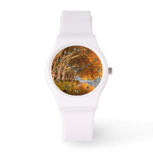 Montre Des arbres d'automne sur un lac