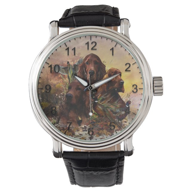 Montre Des couteaux irlandais avec faisans - Chasse à la  (devant)