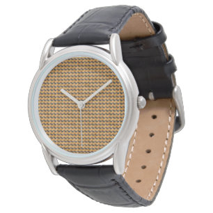 Montre Désert Doré Tissage Motif Abstrait Design 1308