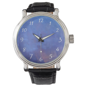 Montre Design Abstrait bleu
