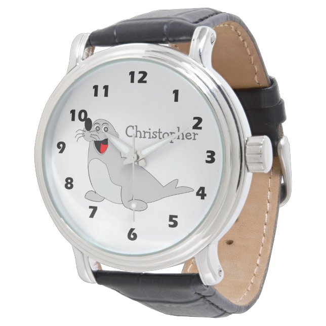 Montre Design de phoque personnalisé (Incliné)