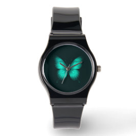 MONTRE DESIGN DE RELÓGIO FEMININO BORBOLETA VERDES