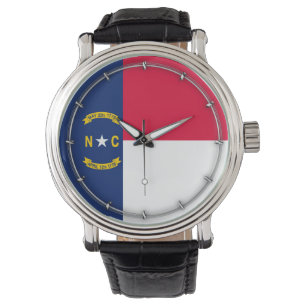 Montre Design du drapeau de l'État de Caroline du Nord