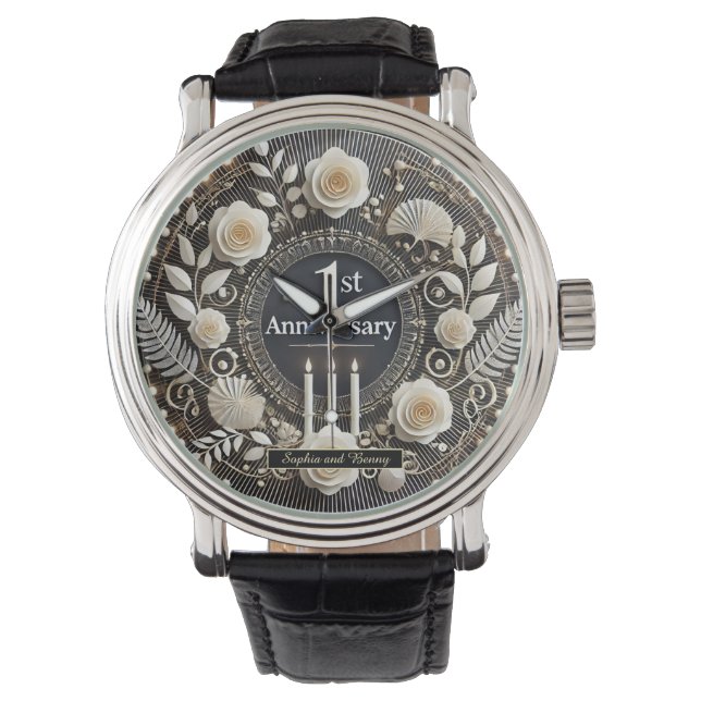 Montre Design élégant de la couronne du premier anniversa (devant)