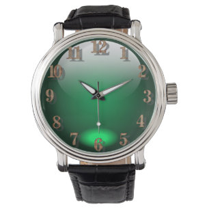 Montre Design en verre vert