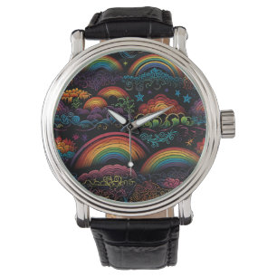 Montre Design LGBYQ arc-en-ciel