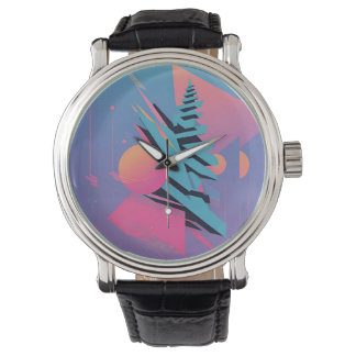 Montre Design Memphis du milieu du siècle - Ken Gage Art