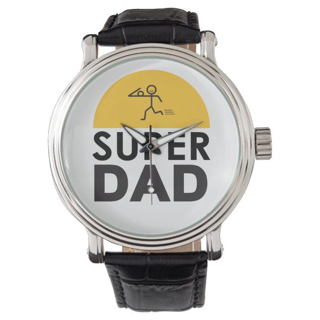 Montre Design moderne "SUPER DAD" (devant)