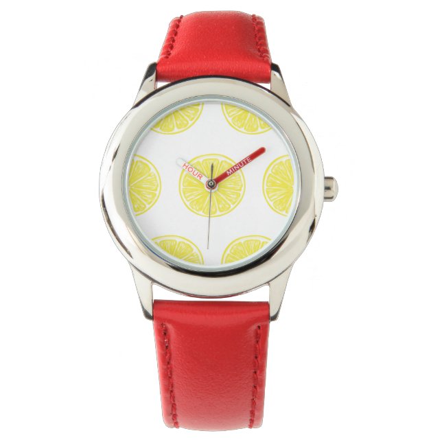 Montre Design motif de tranches de citron (devant)
