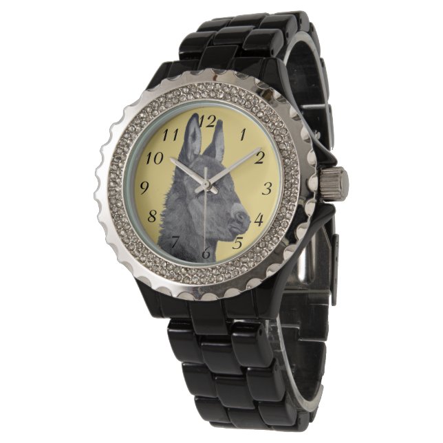 Montre dessin animé d'âne mignon (Incliné)