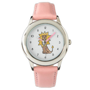 Montre dessin animé lion mignon enfants rétro safari jung