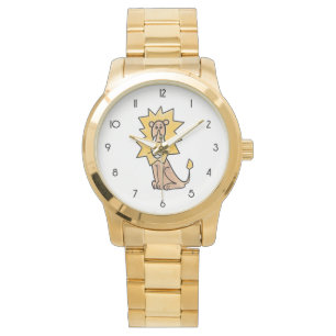 Montre dessin animé mignon lion enfants rétro safari jung