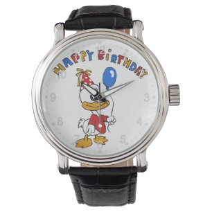 Montre Dessin d'anniversaire de canard choisir la coule