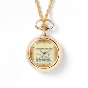 Montre Dessin de brevet ~ A.J. Huber ~ Moteur de locomoti